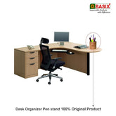 OBASIX® Wooden Pen Stand for Study Table Office Desk Organizer|Natural Wooden Round Pen Pencil Holder Stationary Storage-PS02